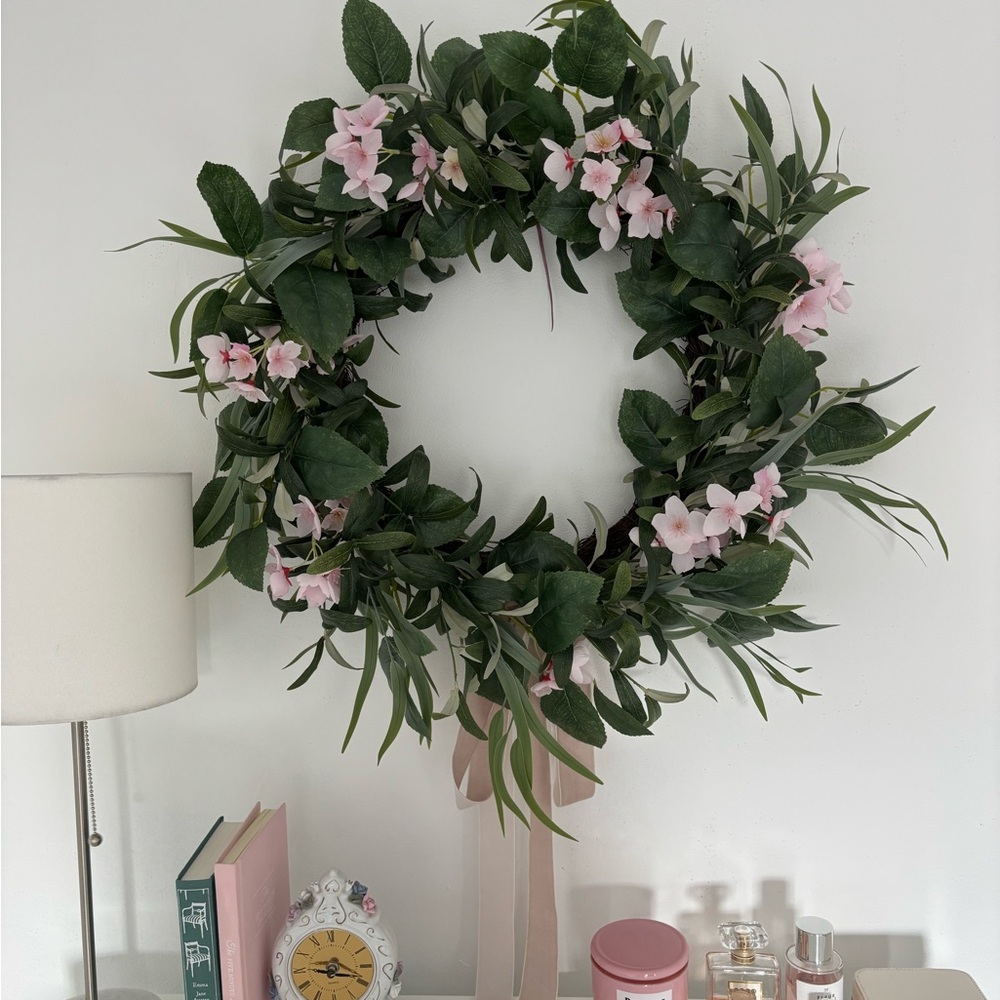 Threshold Green and Pink Floral Wreath